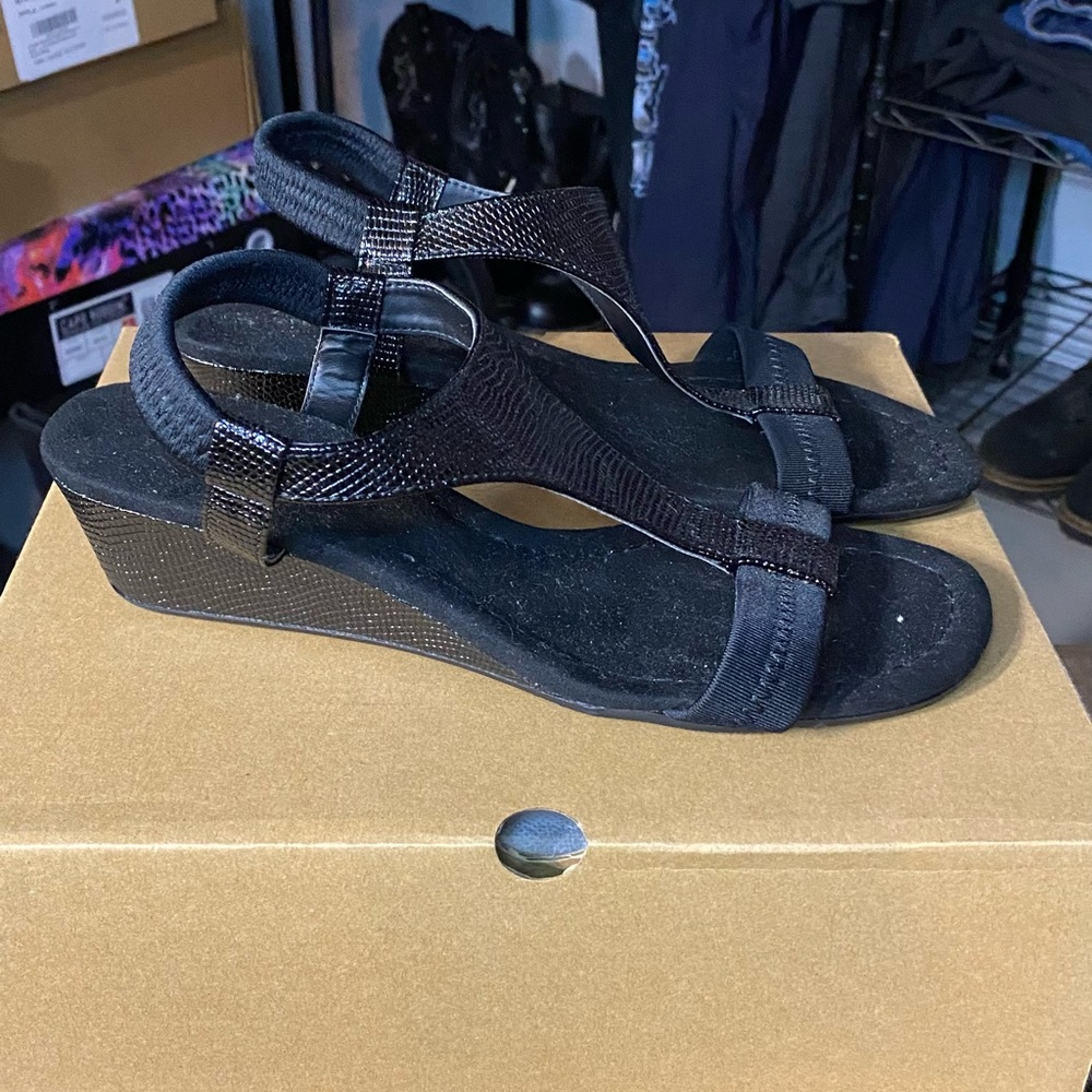 Alfani Black Wedge Sandals
